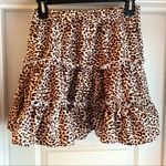 SheIn || Animal print ruffled short skirt with elastic waist Photo 0