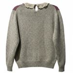 Eddie Bauer Rare VTG Wool Duck Sweater Lace Collar Cottagecore Coquette New S Photo 1