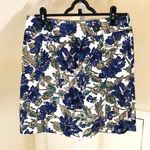 Brooks Brothers 1818 Red Fleece NWOT Women's Floral Mini Skirt Size 6 Blue Photo 0