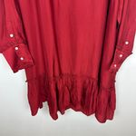 J.Crew Amelia Popover Shirtdress Drapey Viscose Twill Burgundy Ruffle 2X NWT Photo 9