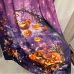 Gloria Vanderbilt Purple witchy spooky haunted halloween bling bling haunted pumpkin patch top nwt Photo 8