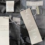 Gracia Skirt Black Large Circle Floral Ribbon Belt L New Photo 7