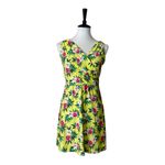 Lands' End Lands’ End Swim Dress Wrap Top Skirt Yellow Tropical Floral Women’s Size 12 Photo 2