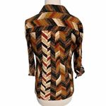 Notations  Chevron Blouse Orange Medium Petite‎ Photo 6