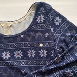 Lucky Brand winter snowflake long sleeve pajama top, size large Photo 3