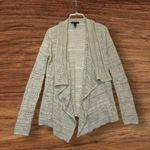 INC International Concepts Open Front Loose Knit Cardigan Medium cream crochet Tan Photo 2