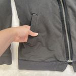 Lululemon Jacket L Mula Asymmetrical Bundle Wrap Zip Stripe Moto Sweatshirt Grey Photo 4