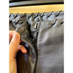 Cache Leather Y2K Vintage Pants Trousers Metallic Silver Gray Size 4 Photo 3