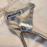 a.n.a . Silver High Heels Shoes Women’s Size 7.5 Strappy Prom Wedding HoCo Photo 7