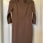 Nina Leonard - Beautiful Light Brown Dress with Pearl Shoulder Detail! Brand new Photo 0