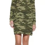 Calvin Klein long sleeve green Camo Print Hoodie mini Dress size medium Photo 10