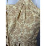 Maeve  by Anthropologie Neutral Motif Yellow Cafe Dress - Size - 10 Photo 6