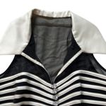 JS Collections  Black Cream Collared Sleeveless Formal Blouse Size 4 Photo 2