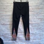 prAna Costas yoga leggings black mesh detail wide waistband pocket M Photo 3