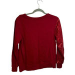 Cato Red Sequin Cut Out Sweatshirt Photo 1