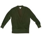 Athleta ‎ ASPEN OLIVE PURANA V-NECK WRAP SWEATSHIRT SWEATER COMFY S Photo 1