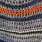 Free People  womens Step Outside crochet striped cropped sweater gray S Photo 3