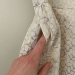 Anthropologie Erin Fetherston Cream Gold Bow Back Dress Size 4 Photo 9