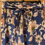 Anthropologie by  Leilani Paperbag Wide-Leg Pants in Blue Floral Size Small‎ Photo 9