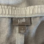 J.Jill Skirt Womens Small Cream Gold Shimmer Linen Preppy Neutral Minimalist Photo 4