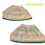 Banana Republic BANANA REPPUBLIC GREEN , BROWN & BLUE STRIPE SILK ROUND SKIRT NWT (8) Photo 8