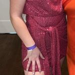 Hello Molly Pink Sequin Wrap Mini Dress Photo 3