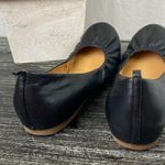 J.Crew  Black 100% Leather Ballet Flat Shoes 8.5 Photo 2