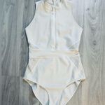 Lululemon Wild Abandon One Piece Swimsuit – White Zipper – Size 8 Photo 6