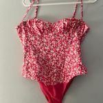 ZARA Pink Floral Corset Bodysuit Photo 1