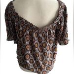 Gimmicks by BKE  Women's Blouse Short Sleeve Round Neck Geometric .Size S Photo 1