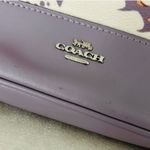 Coach  Canvas/leather Crossbody Bag With Floral Print Purple And White Photo 5