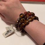 NWT Brown Bead Stretchy Bracelet 3 Piece Set $28 MSRP Photo 10