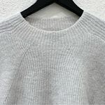 Banana Republic 551630-02 Light Gray Cropped Ribbed Ballon Sleeve Sweater Size L Photo 4
