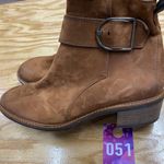 Paul Green Booties Women's 8 Brown Leather Cuban Heel Side Zip Ankle Boots Photo 3