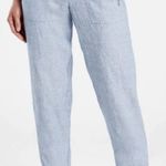 Athleta Cabo Linen Jogger Zipper Pocket Sz 2 Chambray Blue Photo 0