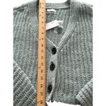 Urban Outfitters Ashlyn Batwing Crop Cardigan Medium Green Gray Cable Knit #HR-1 Photo 4