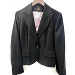 ABS Allen Schwartz Allen by ABS Women's Black Pin Striped Blazer 10 Photo 0