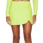 Camila Coelho Revolve Hannah Rhinestone Green Mini Skirt XS in Green Apple Photo 0