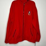 Disneyland resort Christmas Mickey Mouse red fleece full zip jacket size XXL Photo 0