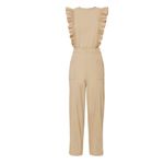 Ganni  tan ruffle pinafore jumpsuit size XS Photo 3