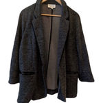 Skies Are Blue ✨ Joni Velvet Piping Knit Sz Small Blazer Dark Grey✨ Photo 0