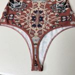 Free People Intimately  Bodysuit Womens Small Printed Sleeveless Mock Neck Boho Photo 5