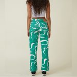 Cotton On  Low Rise Green and White Swirl Straight Jeans sz4 Photo 1