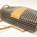 Fendi Classic Vintage  Brown Pin Stripe Zippered Crossbody Shoulder Bag Photo 6