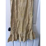 ZARA  Beige Embroidered Spaghetti Strap Maxi Dress Flowy Bohemian Summer Small Photo 1