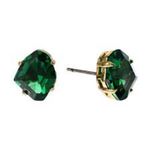 Kate Spade  NIB Treasure Trove Studs emerald green gold Photo 6