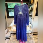 Vintage Luxurious Deep Blue Lace Robe medium Photo 1