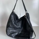 Coach Park Large Black Pebbled Hobo Bag Photo 5