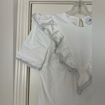 Saylor Harriette Denim Ruffle Top Photo 5