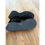 Skechers Vtg Y2K Black Chunky Platform Embroidered Floral Sandals Size 90s Sz 8 Photo 4